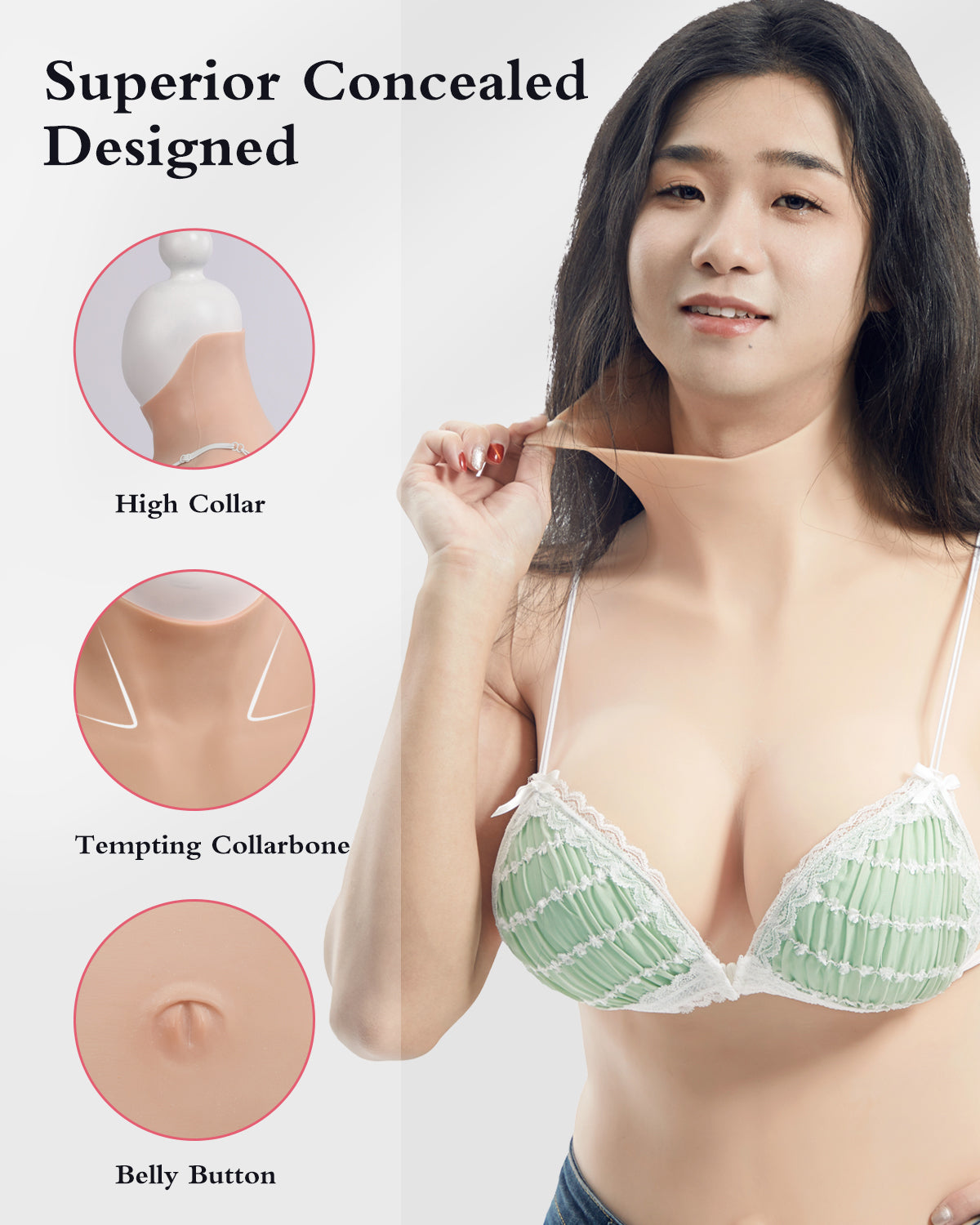 C-G Cup Halfbody Silicone Breastplate