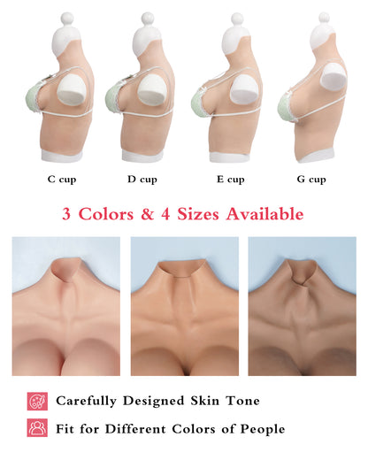 C-G Cup Halfbody Silicone Breastplate